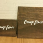 出張イベント用看板の依頼です。ナチュラルなカリグラフィーがお気に入り！