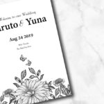 シンプルだけどぱっと目に留まる存在感。イラストウェルカムボード