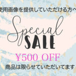 【お知らせ】◯◯で対象カテゴリの商品が５００円OFFになります。