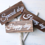 【商品のこと】余った板でミニ看板作ってみました