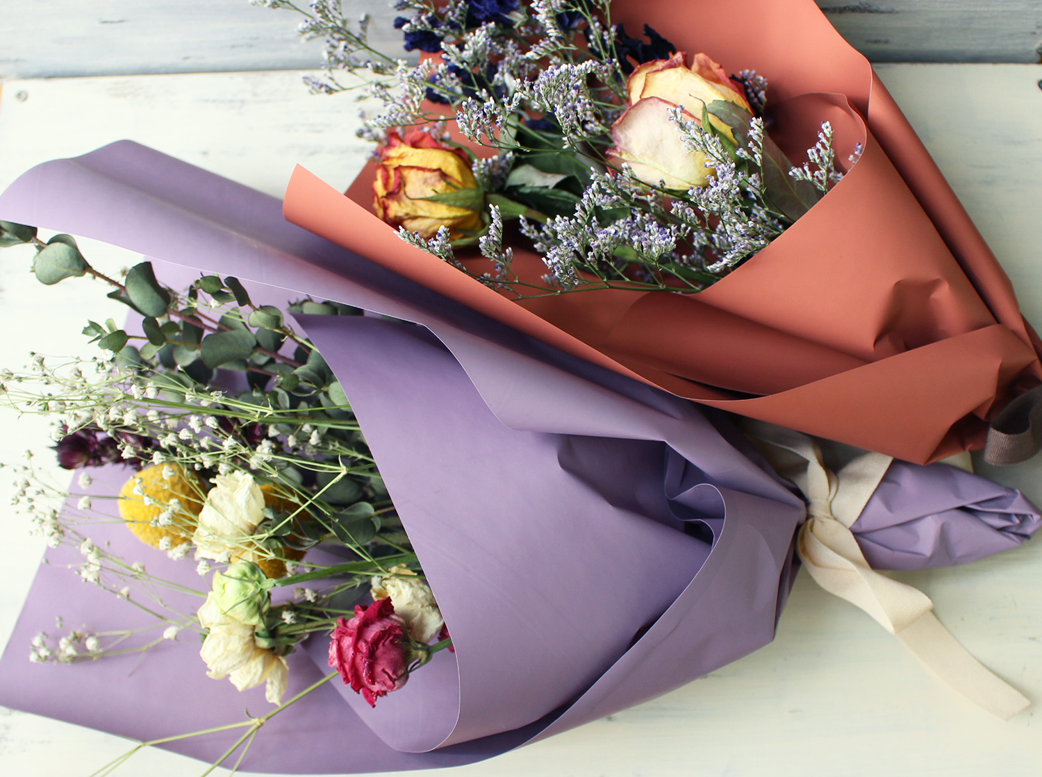 かわいいドライフラワー購入しました